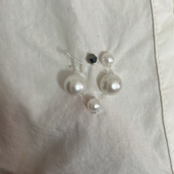 MAEVE by ANTHROPOLOGIE Bennet Button Down Shirt Pearl Embellishment Edition - Picture 7 of 8